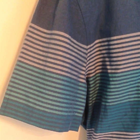 Penguin Blue Casual Button Down Shirt with Stripes - Picture 5 of 6